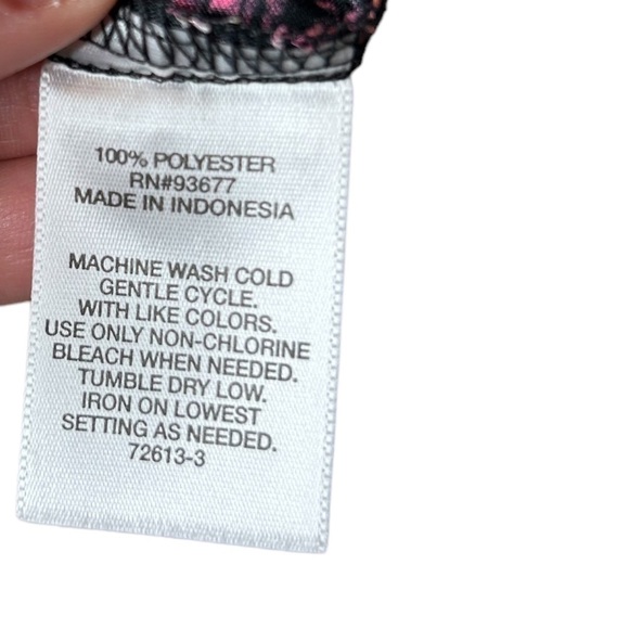 Allen B Multi Color Blurred Floral Print High Neck Sleeveless Blouse Size Small - Picture 12 of 12